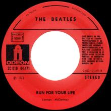THE BEATLES DISCOGRAPHY FRANCE - OLDIES BUT GOLDIES - 250 L7-P2 - MICHELLE / RUN FOR YOUR LIFE - E 2C 010-04471 - pic 1