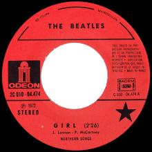 THE BEATLES DISCOGRAPHY FRANCE - OLDIES BUT GOLDIES - 280 L6-P3 - GIRL / NOWHERE MAN - E 2C 010-04474 - pic 1