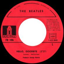 THE BEATLES DISCOGRAPHY FRANCE - OLDIES BUT GOLDIES - 330 L6-P1 - HELLO GOODBYE / I AM THE WALRUS - E FO.106 - pic 1