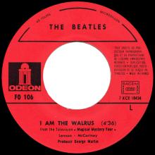 THE BEATLES DISCOGRAPHY FRANCE - OLDIES BUT GOLDIES - 330 L6-P1 - HELLO GOODBYE / I AM THE WALRUS - E FO.106 - pic 1