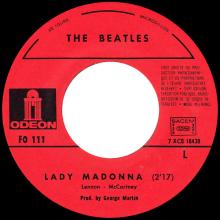 THE BEATLES DISCOGRAPHY FRANCE - OLDIES BUT GOLDIES - 340 L6-P1 - LADY MADONNA / THE INNER LIGHT - E FO.111 - pic 1
