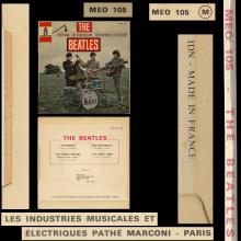 THE BEATLES FRANCE EP - D - 1971 06 00 - MEO 105 - LABEL A - SLEEVE 3 -  SACEM REISSUE  - pic 1