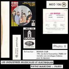 THE BEATLES FRANCE EP - D - 1971 06 00 - MEO 106 - SLEEVE 3 - LABEL B - SACEM REISSUE - pic 6