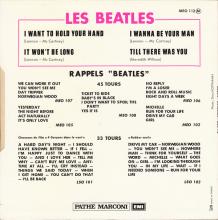 THE BEATLES FRANCE EP - D - 1971 06 00 - MEO 112 - SLEEVE 4 - LABEL B - SACEM REISSUE - pic 2