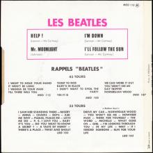 THE BEATLES FRANCE EP - D - 1971 06 00 - MEO 113 - SLEEVE 4 - LABEL B - SACEM REISSUE - pic 2