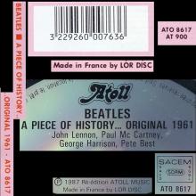 THE BEATLES DISCOGRAPHY FRANCE 1987 00 00 BEATLES A PIECE OF HISTORY...ORIGINAL 1961 - ATOLL - ATO 8617 - pic 4
