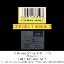 GER 1986 PROMO / SAMPLER - INTERNATIONAL POP GOLD - PRESS - CDP 564-7 46455 2  - pic 1