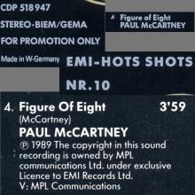 1989 EMI HOT SPOTS NR.10 - FIGURE OF EIGHT - CDP 518 947 - FOR PROMOTION ONLY - pic 1