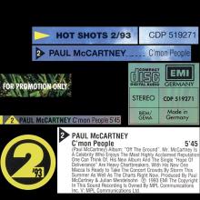 1993 EMI HOT SHOTS NR.2 - C'MON PEOPLE - CDP 519271 - FOR PROMOTION ONLY - pic 3