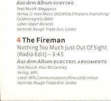 2009 -  SOUNDS NOW ! - THE FIREMAN - NOTHING TOO MUCH JUST OUT OF SIGHT - MUSIKEXPRESS 144 - FOR PROMOTION ONLY - pic 5