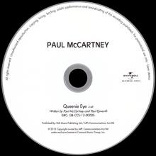 2013 10 14 - PAUL MCCARTNEY - QUEENIE EYE - ISRC-GB-CCS-13-00005 - PROMO CD - pic 3