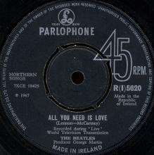 irR5620 All You Need Is Love / Baby, You're A Rich Man - pic 1
