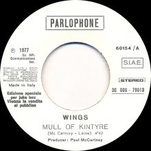 it1977 Mull Of Kintyre ⁄ Main Title 3C 000-79013 -promo - pic 1