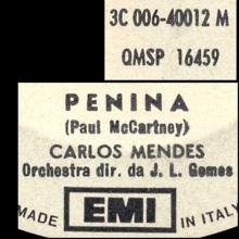 1969it Carlos Mendes - Penina -promo- 3C 006-40012 M / QMSP 16459     - pic 3