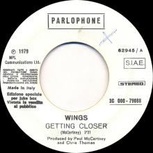 it1979 Getting Closer ⁄ Cliff Richard 3C 000-79088 ⁄ 62945 -promo - pic 1