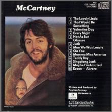 1970 04 17 McCARTNEY - CDP 7 46611 2 ⁄ USA 1987 04 27  - pic 11