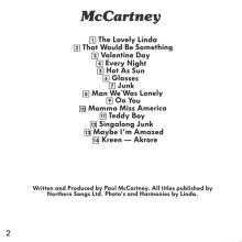 1970 04 17 McCARTNEY - CDP 7 46611 2 ⁄ USA 1987 04 27  - pic 5