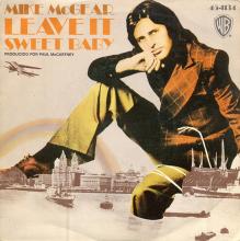 1974 09 13 - MIKE McGEAR - LEAVE IT ⁄ SWEET BABY - SPAIN - WARNER BROS - 45-1134 - pic 1
