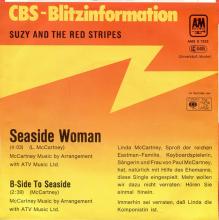 gerprs1977  Seaside Woman / B-Side To Seaside Suzy And The Red Stripes AMS 7625 -promo - pic 2
