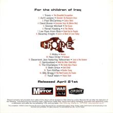 UK 2003 04 00 - WAR CHILD - HOPE - PAUL MCCARTNEY - CALICO SKIES - R8-DPB - PROMO CD - A - pic 2