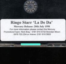 UK 1998 08 03 - RINGO STARR - LA DE DA - MERCURY 566 116-2 - PROMO CD - pic 3