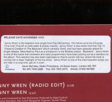 UK 2005 11 21 - JENNY WREN - PAUL McCARTNEY - CDRDJ 6678 - EU  PROMO CD - pic 1