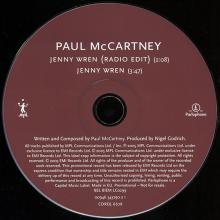 UK 2005 11 21 - JENNY WREN - PAUL McCARTNEY - CDRDJ 6678 - EU  PROMO CD - pic 5