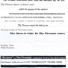 UK 1998 09 21 - THE FIREMAN RUSHES - HYPROCD 007 - PROMO CD - pic 6