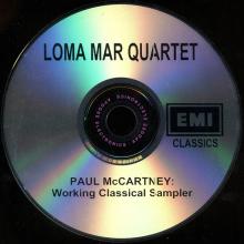 UK 1999 11 01 - PAUL McCARTNEY - WORKING CLASSICAL SAMPLER LOMA MAR QUARTET - PROMO CDR - pic 1