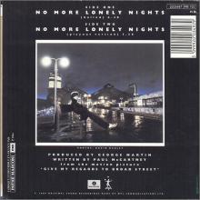 frprs1984  No More Lonely Nights (Ballad) / No More Lonely Nights (Playout Version) -promo testperessing - pic 2