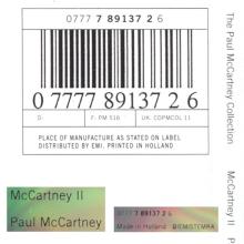 The Paul McCartney Collection 11 McCartney ll  0777 7 89137 2 6 hol - pic 15