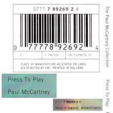 The Paul McCartney Collection 15 Press 0777 7 89269 2 4 hol - pic 15