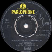 swe25 Wonderful Christmastime ⁄ Rudolph The Red-Nosed Reggae 7C 006-63435 - pic 1