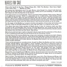 1987 uk04CD Beatles For Sale - CDP 7 46438 2 / BEATLES CD DISCOGRAPHY UK - pic 5