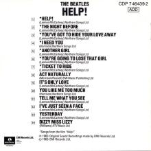 1987 uk05CD Help ! - CDP 7 46439 2 / BEATLES CD DISCOGRAPHY UK - pic 11