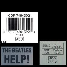 1987 uk05CD Help ! - CDP 7 46439 2 / BEATLES CD DISCOGRAPHY UK - pic 1