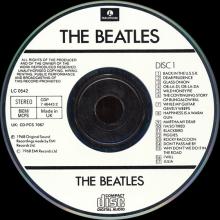1987 uk09CD a The Beatles ( White Album ) - CDS 7 46443 8 / CD-PCS 7067⁄8 / BEATLES CD DISCOGRAPHY UK - pic 1