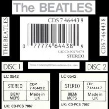 1987 uk09CD a The Beatles ( White Album ) - CDS 7 46443 8 / CD-PCS 7067⁄8 / BEATLES CD DISCOGRAPHY UK - pic 5