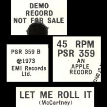 uk1974(4)a  Band On The Run / Let Me Roll It  PSR 359 - pic 6