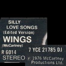 uk1976 (2) Silly Love Songs ⁄ Silly Love Songs R 6014 - pic 3