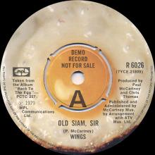 uk1979(2) Old Siam Sir ⁄ Spin It On R 6026  - pic 1