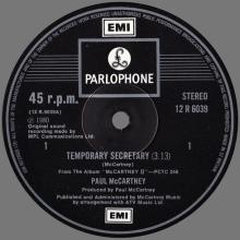 1980 09 15 PAUL McCARTNEY TEMPORARY SECRETARY ⁄ SECRET FRIEND - 12 R6039 - 12 INCH - UK - pic 5