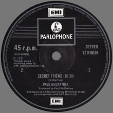 1980 09 15 PAUL McCARTNEY TEMPORARY SECRETARY ⁄ SECRET FRIEND - 12 R6039 - 12 INCH - UK - pic 6