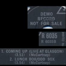 uk1980(1) Coming Up ⁄ Coming Up ⁄ Lunch Box⁄Odd Sox R 6035  - pic 6