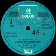 1982 07 05 PAUL McCARTNEY TAKE IT AWAY - LLEVATELO - 10C 052-064850Z - 3 TRACKS 12 INCH - SPAIN - pic 5