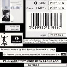 1987 11 23 PAUL McCARTNEY ONCE UPON A LONG AGO - K 060 20 2188 6 - 5 099920 218867 - 4 TRACKS 12 INCH - GERMANY / HOLLAND - pic 4