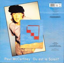 1989 11 13 PAUL McCARTNEY OU EST LE SOLEIL ? - K060 20 3413 6 - 5 099920 341367 - 3 TRACKS 12 INCH - FRANCE - HOLLAND  - pic 2
