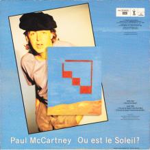1989 11 13 PAUL McCARTNEY OU EST LE SOLEIL ? - MAXI GINGLE 45 RPM - 052 20 3413 6 - 3 TRACKS 12 INCH - SPAIN - pic 2