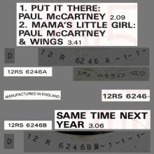 1990 02 17 PAUL McCARTNEY - PUT IT THERE - 12RS 6246 - 5 099920 374501 - 3 TRACKS 12 INCH - UK - pic 3