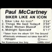UK 1993 04 26 - PAUL McCARTNEY - BIKER LIKE AN ICON - CDRDJ 6347 - PROMO - pic 2